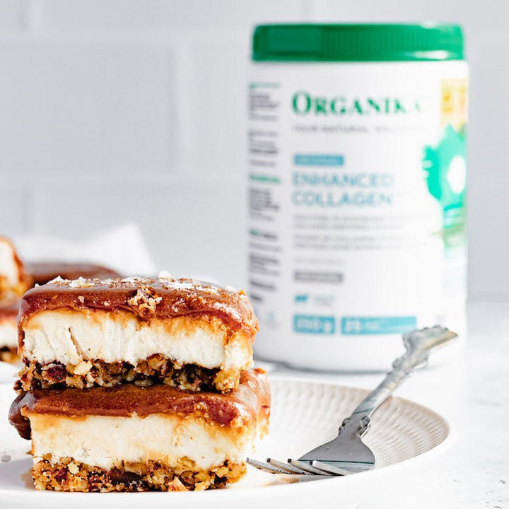 Salted Caramel Cheesecake Bars - Organika Health Products