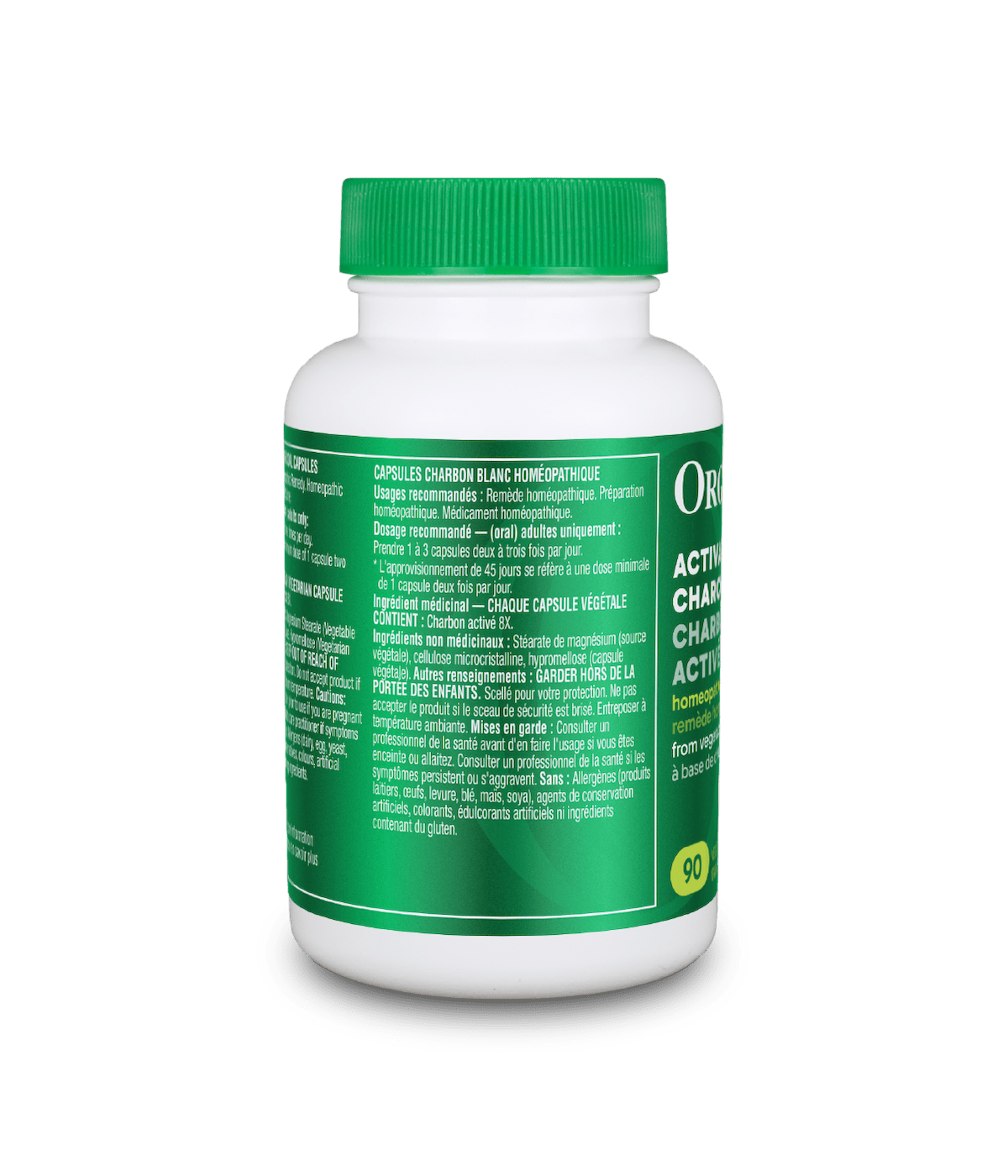 Activated Charcoal - 90 Vcaps - Organika Health Products