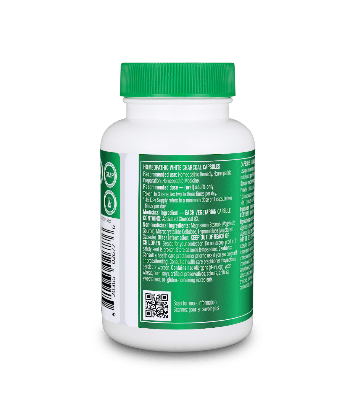 Activated Charcoal - 90 Vcaps - Organika Health Products