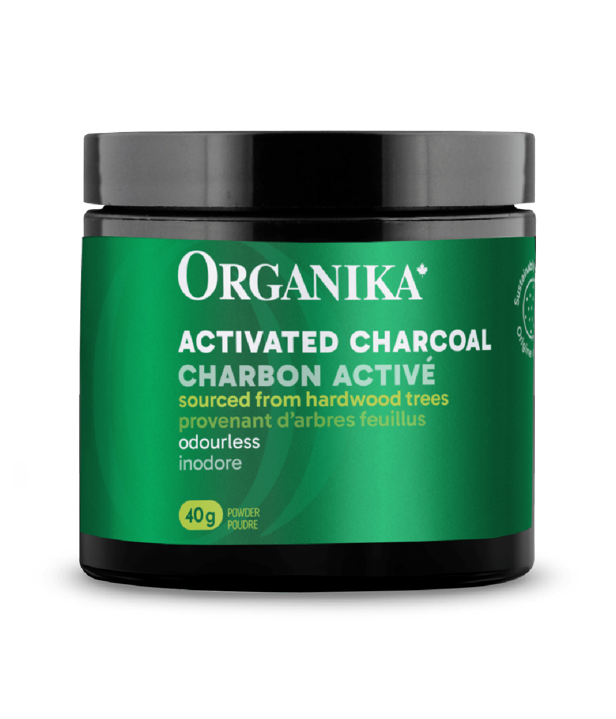 Activated Charcoal Powder - 40 g - Organika Health Products