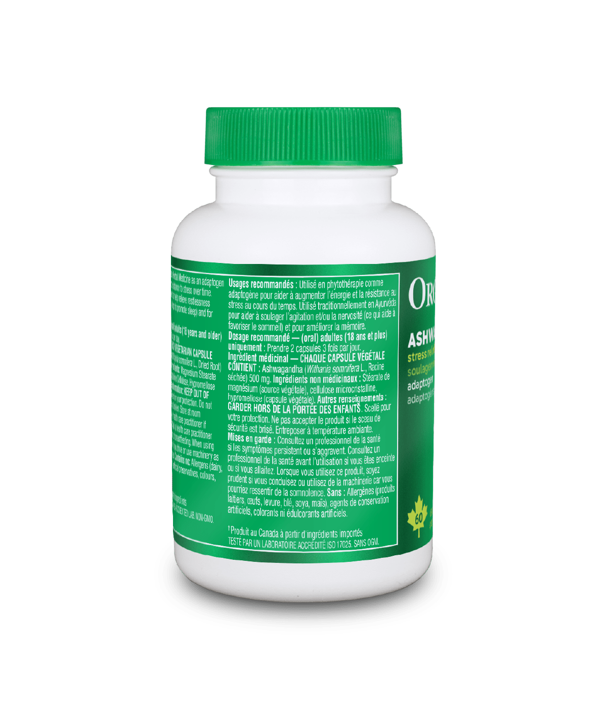 Ashwagandha - 60 Vcaps - Organika Health Products
