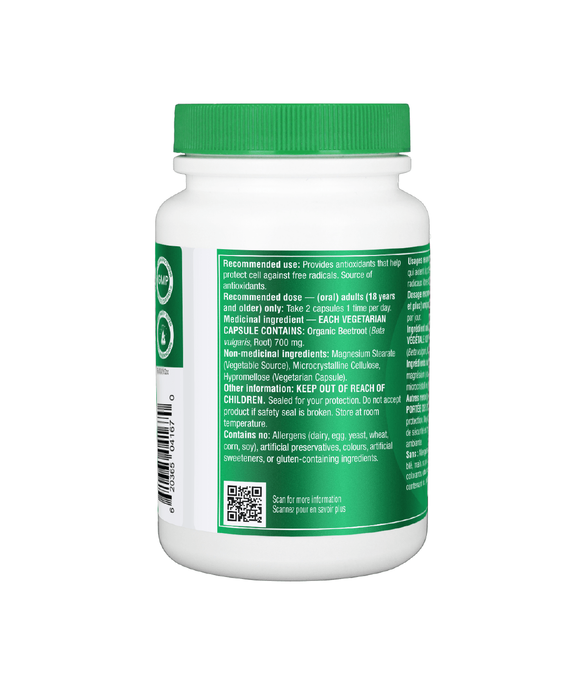 Beetroot Capsules - 120 Vcaps - Organika Health Products
