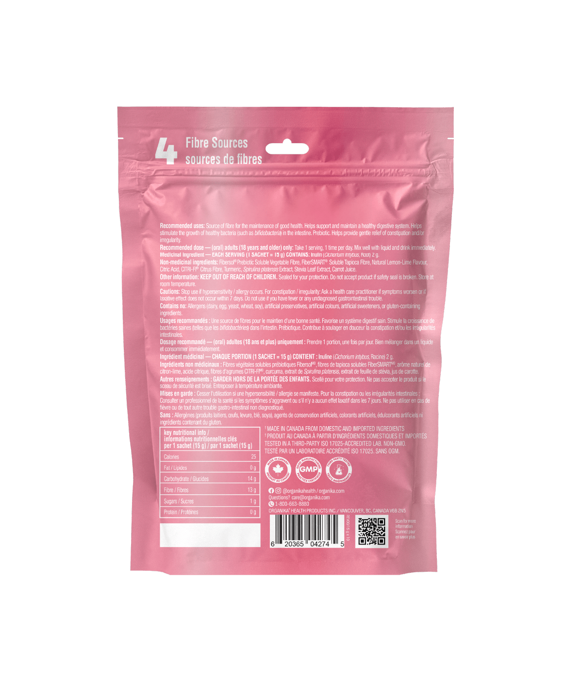 Belli - Bliss Complete Fibre - Lemon Lime - 10 Sachets - Organika Health Products