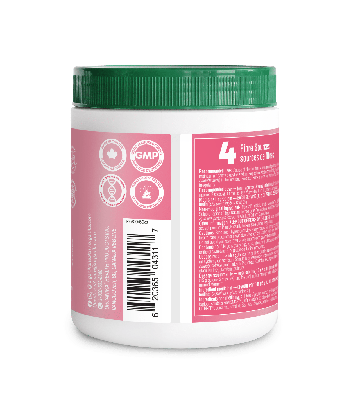 Belli - Bliss Complete Fibre - Lemon Lime - 450 g Tub - Organika Health Products