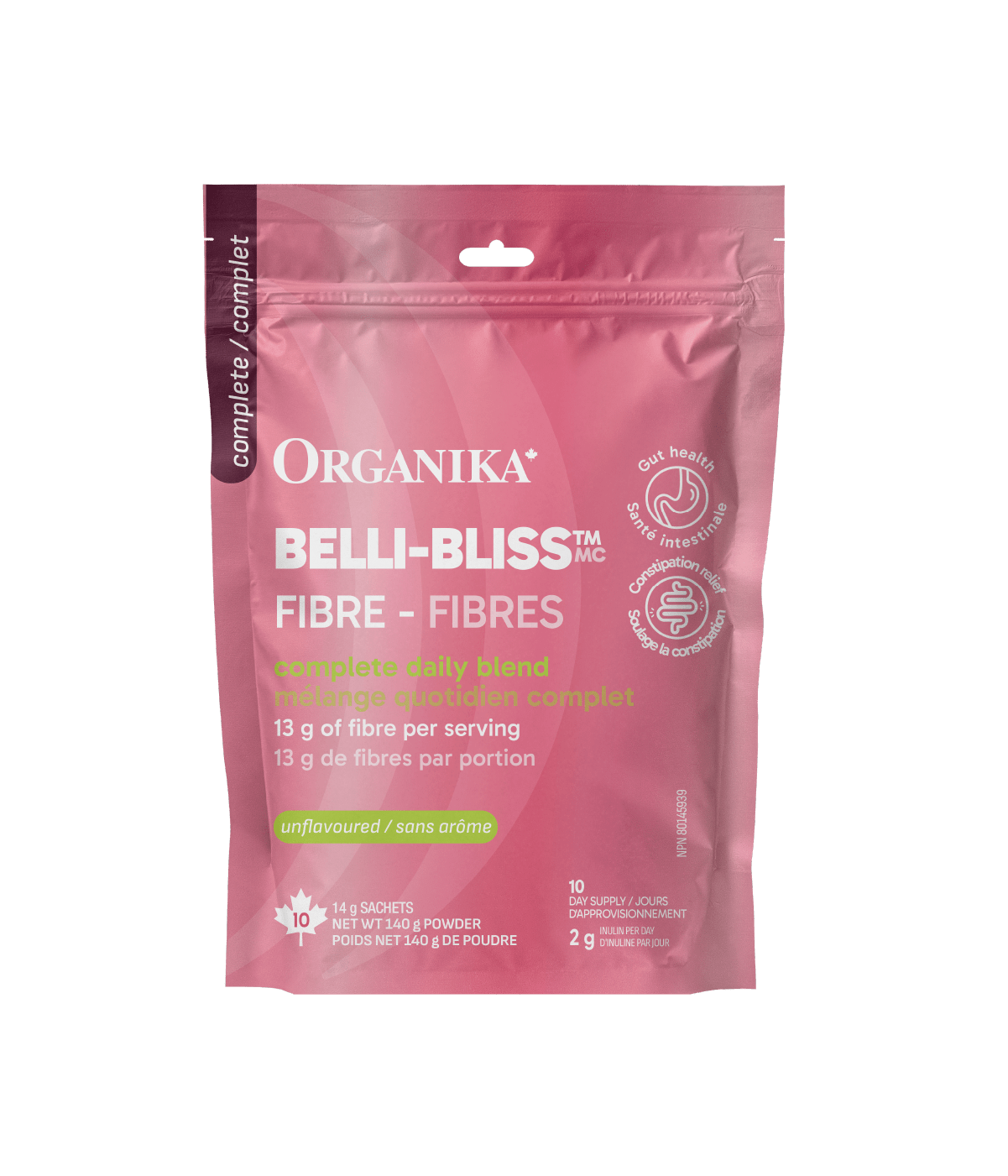 Belli - Bliss Complete Fibre - Unflavoured - 10 Sachets - Organika Health Products