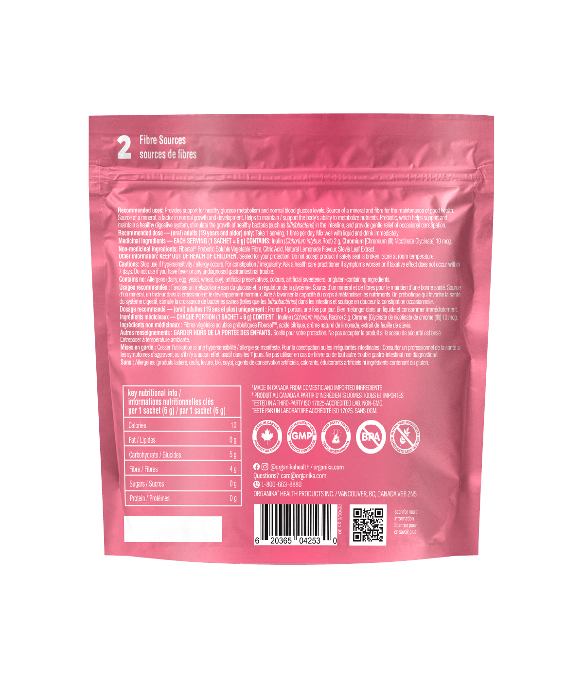 Belli - Bliss Glucose Fibre - 6 g x 30 Sachets - Organika Health Products