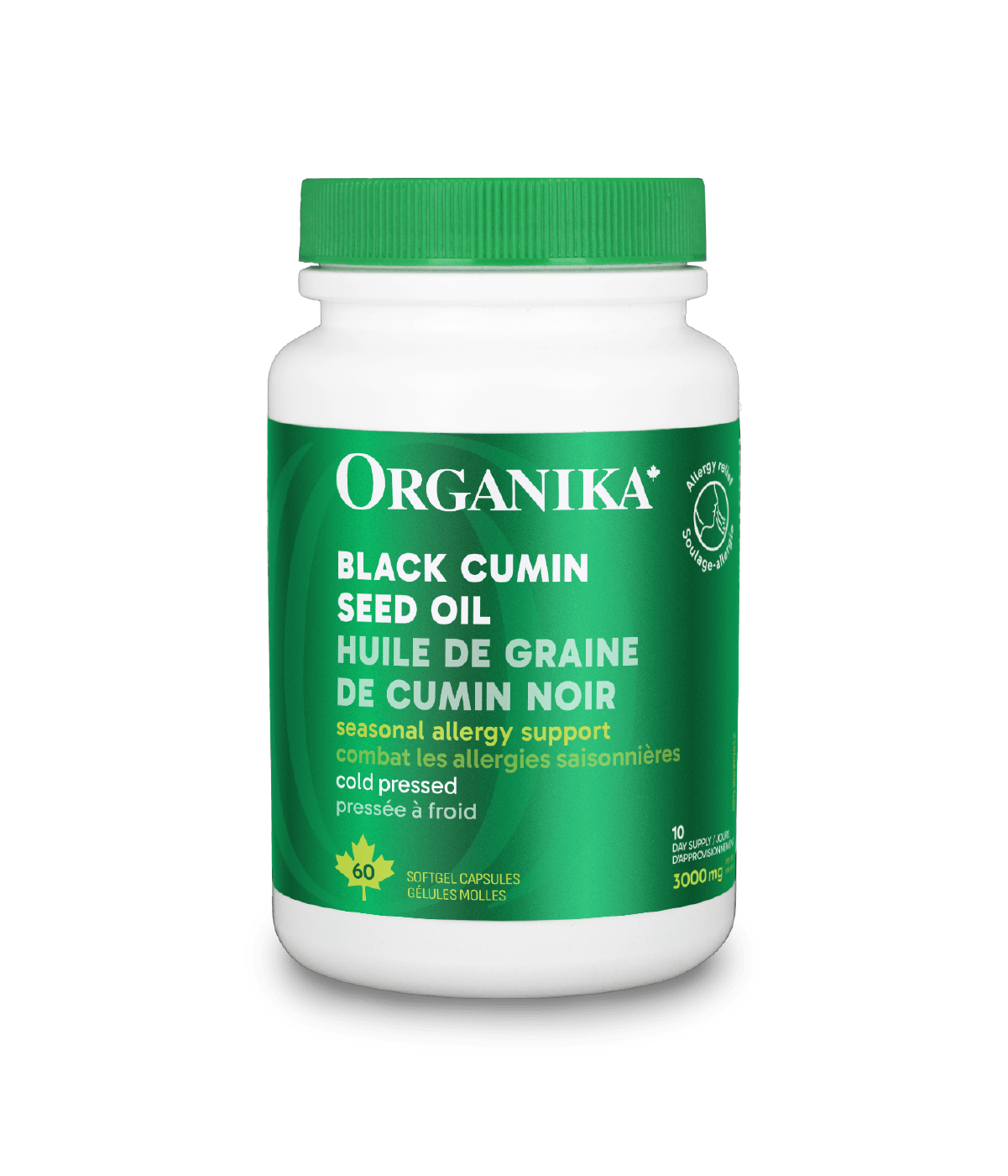 Black Cumin Seed Oil - 60 sftgl - Organika Health Products