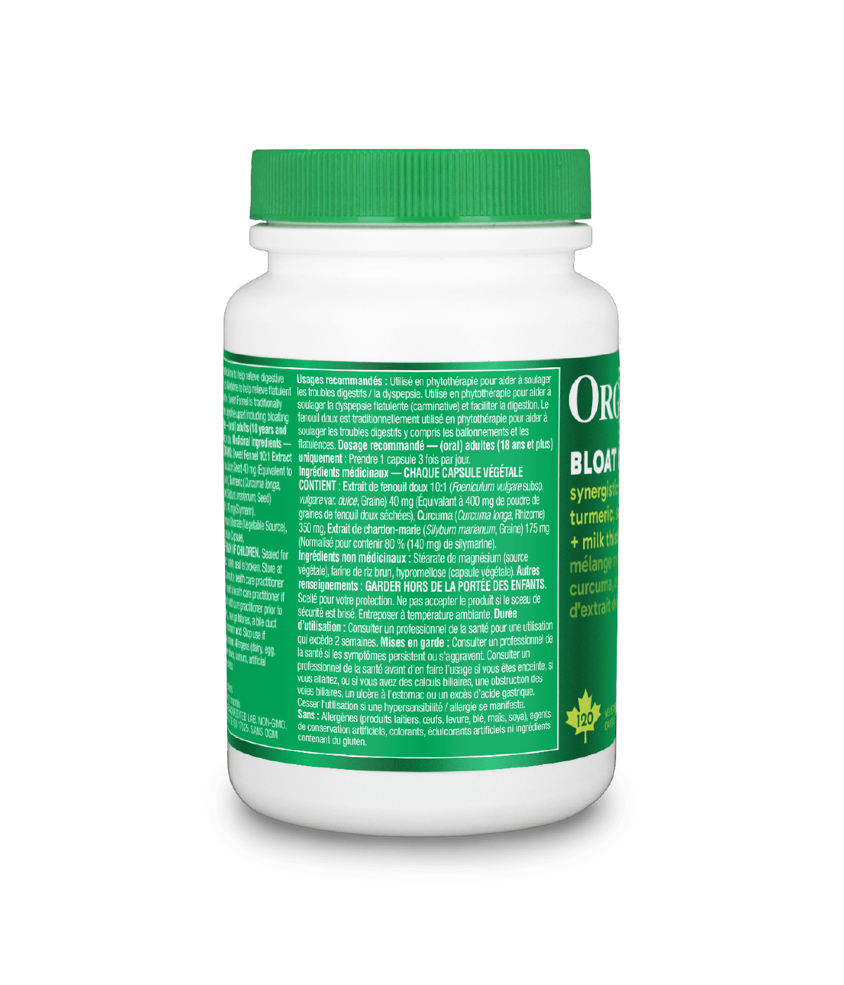 Bloat Relief - 120 Vcaps - Organika Health Products