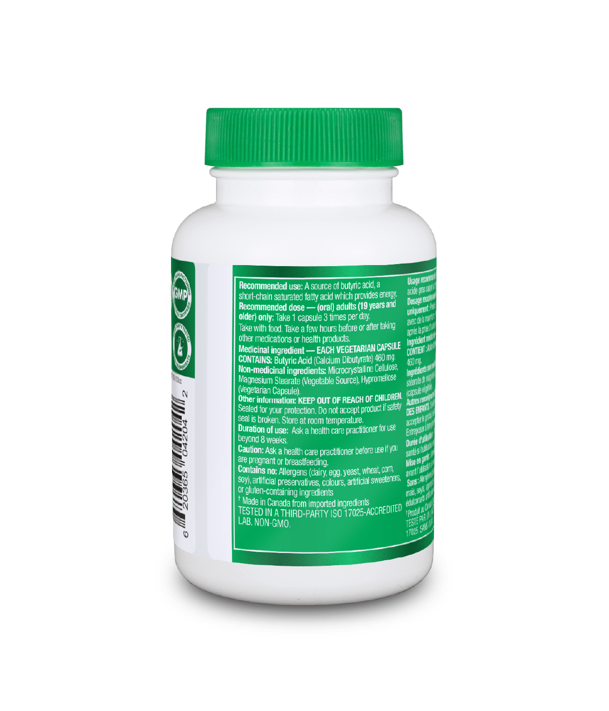Butyrate Complex 460 mg - Organika Health Products