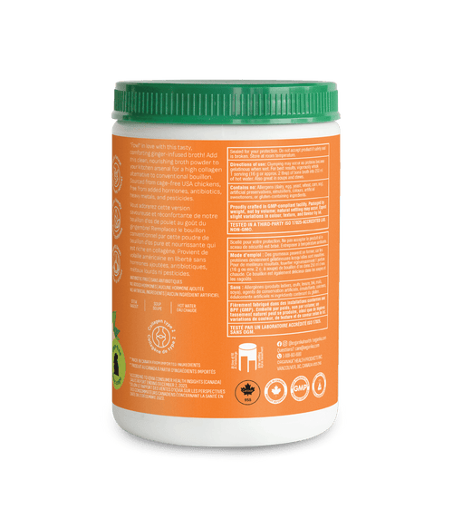 Chicken Bone Broth Protein Powder - Ginger - Organika Health Products