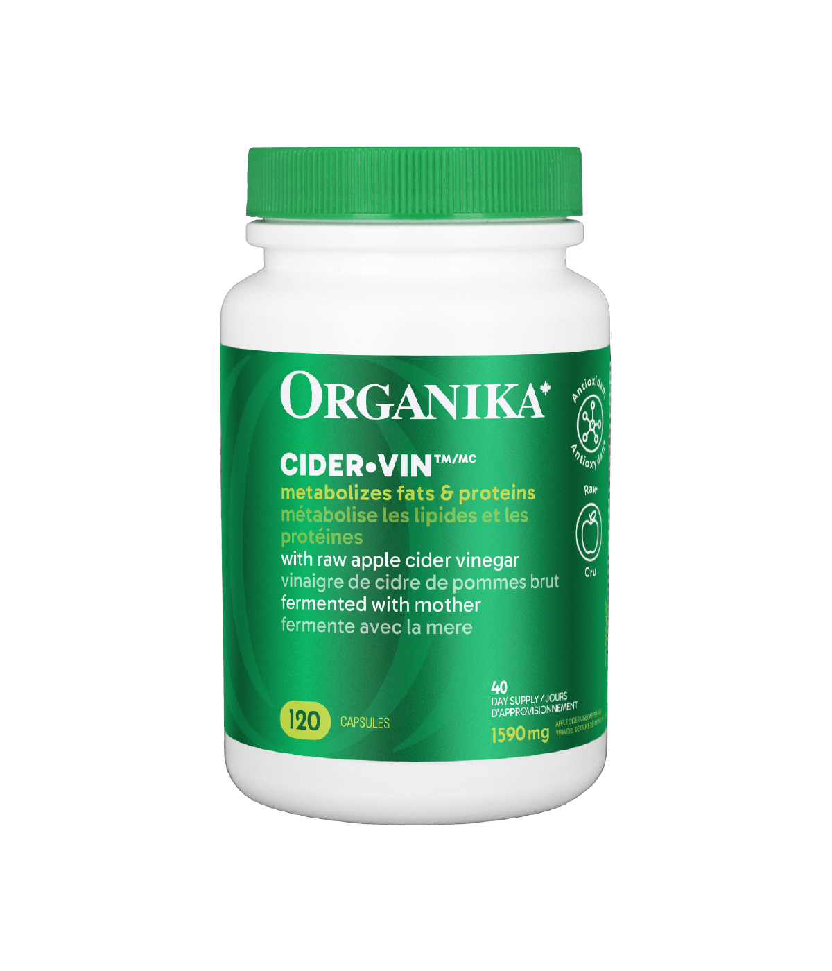 Cider Vin - 120 Caps - Organika Health Products