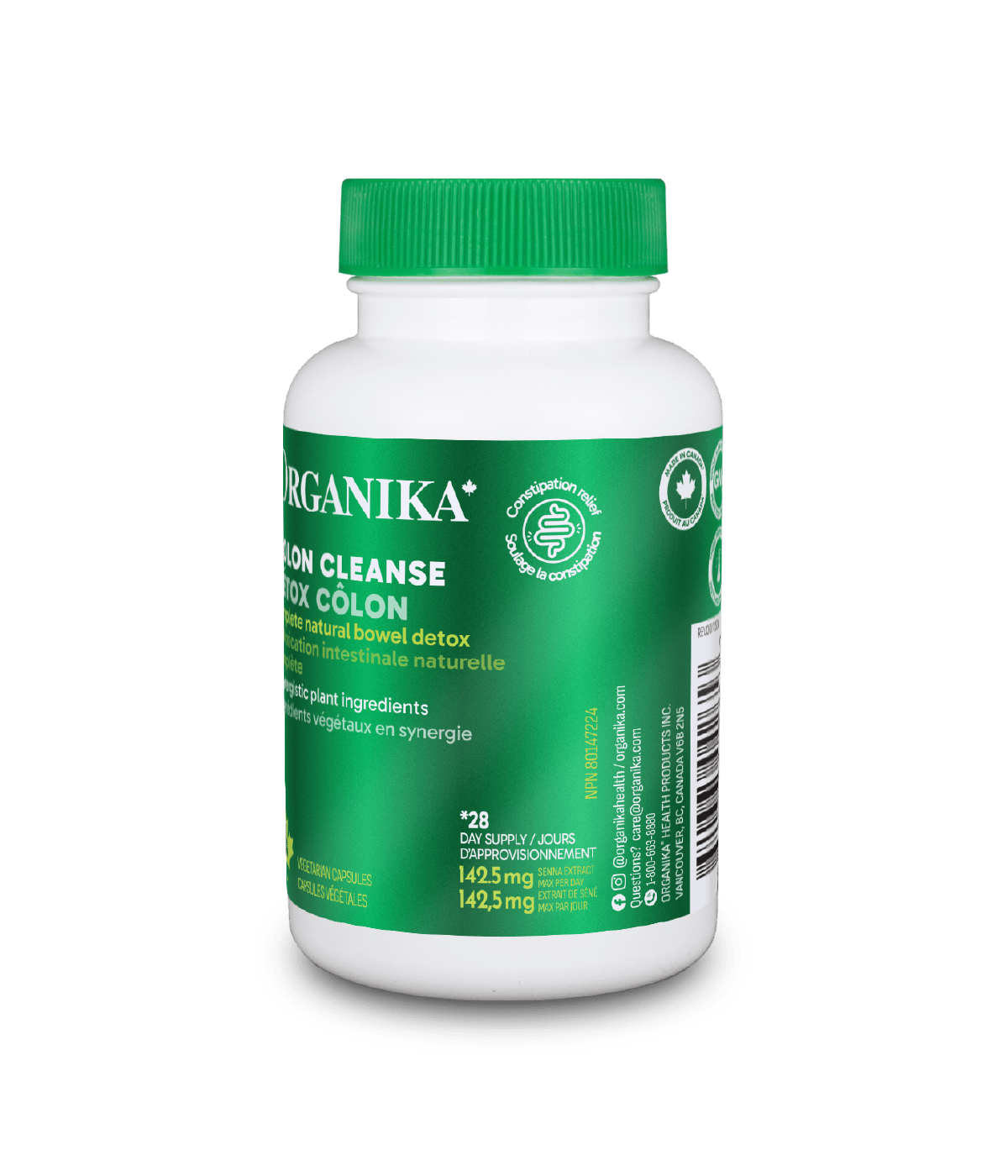 Colon Cleanse - 28 vegetarian capsules - Organika Health Products
