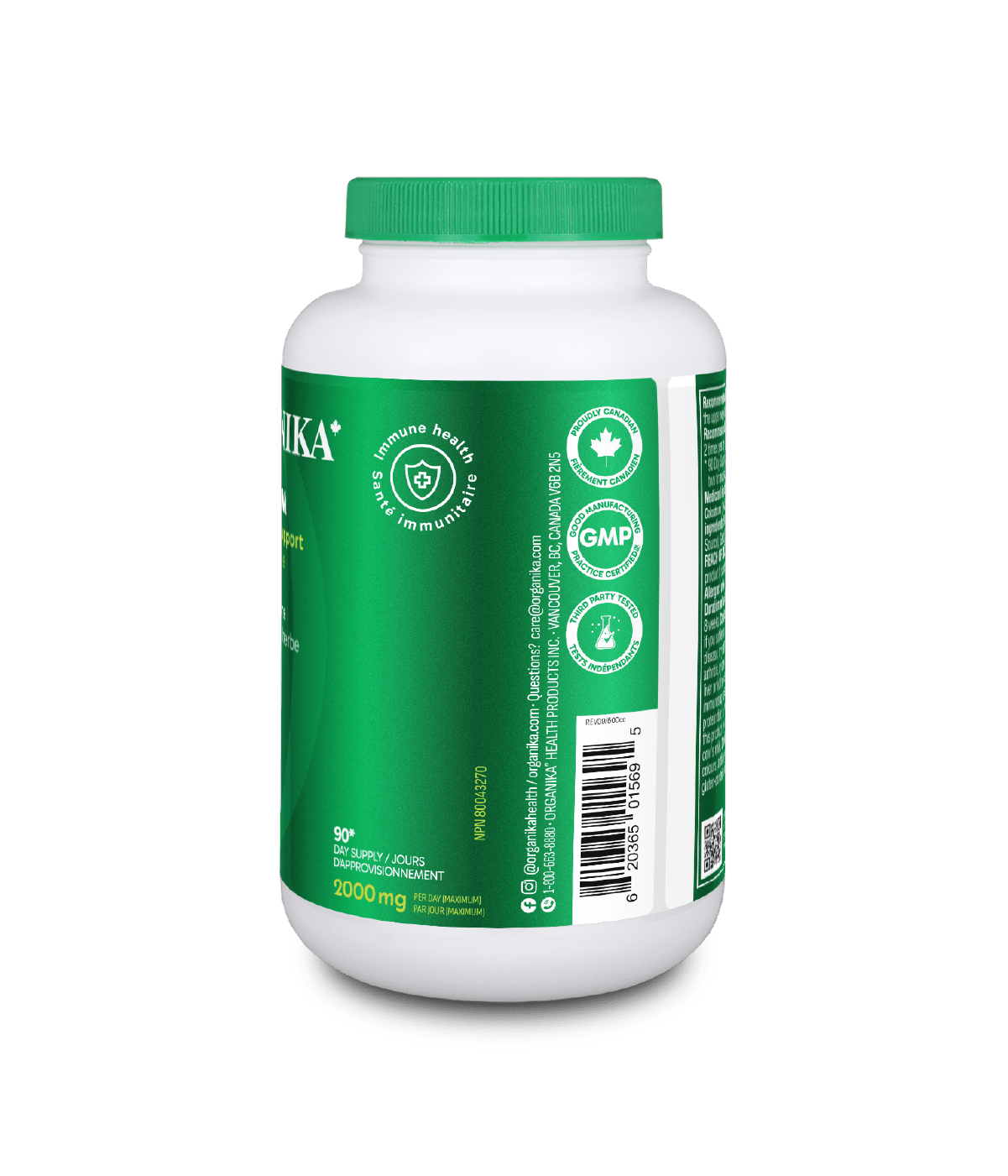 Colostrum Capsules - 180 Caps - Organika Health Products