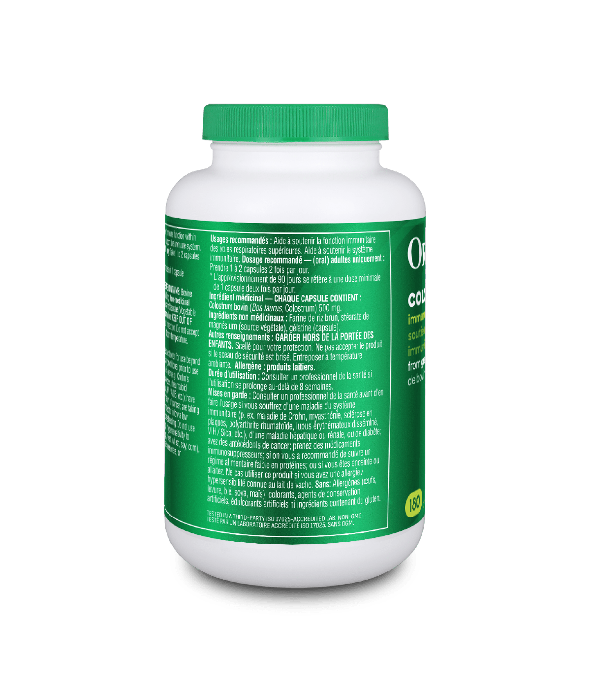 Colostrum Capsules - 180 Caps - Organika Health Products