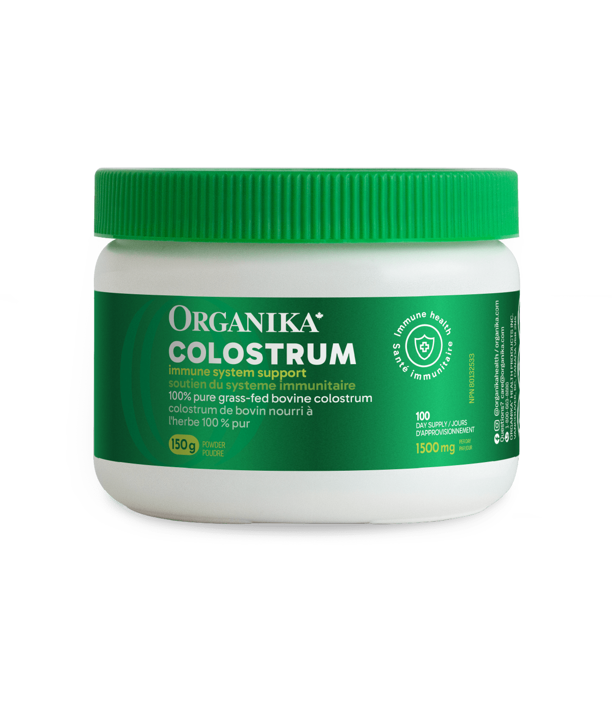 Colostrum Powder - 150 g - Organika Health Products