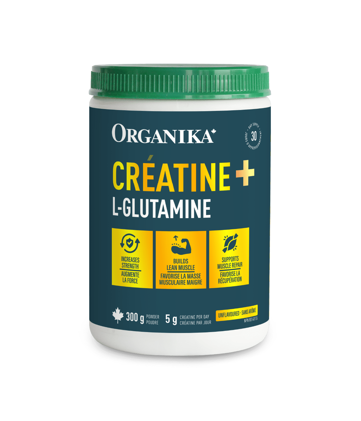 Creatine + Glutamine - Unflavoured - Unflavoured - Organika Health Products