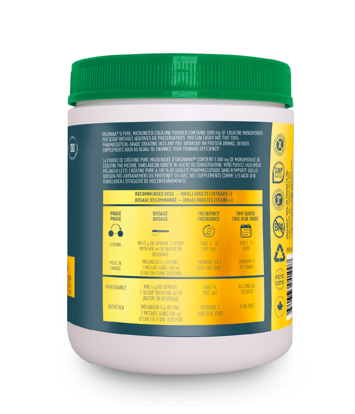 Creatine Powder - Unflavoured - Unflavoured - Organika Health Products