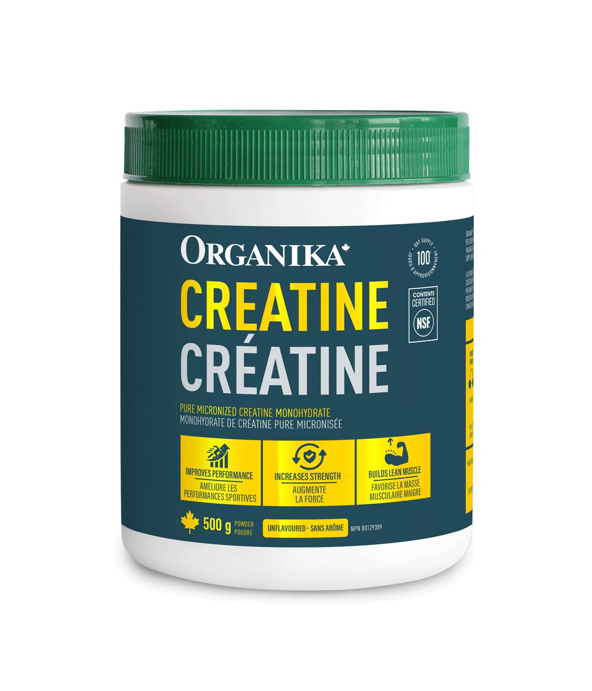 Creatine Powder - Unflavoured - Unflavoured - Organika Health Products