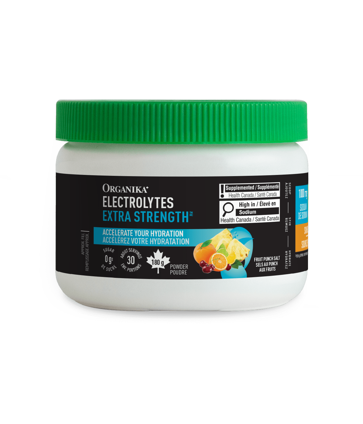 Electrolytes Extra Strength - Fruit Punch - Organika Health Products