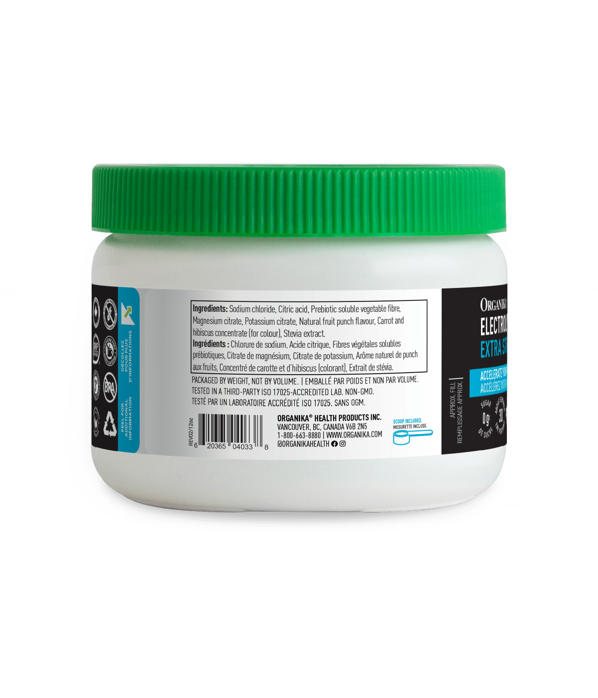 Electrolytes Extra Strength - Fruit Punch - Organika Health Products