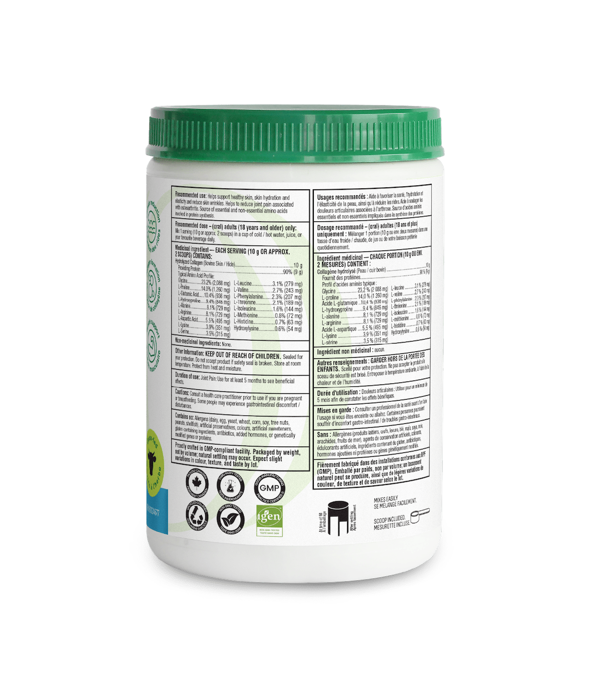 Enhanced Collagen Protein Original - 250 g - Organika Health Products