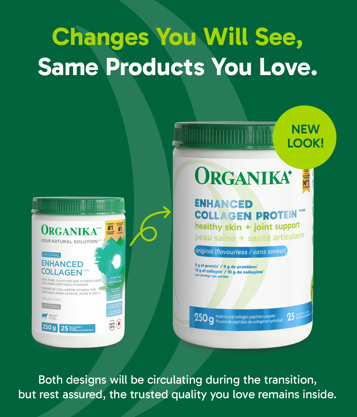 Enhanced Collagen Protein Original - 250 g - Organika Health Products