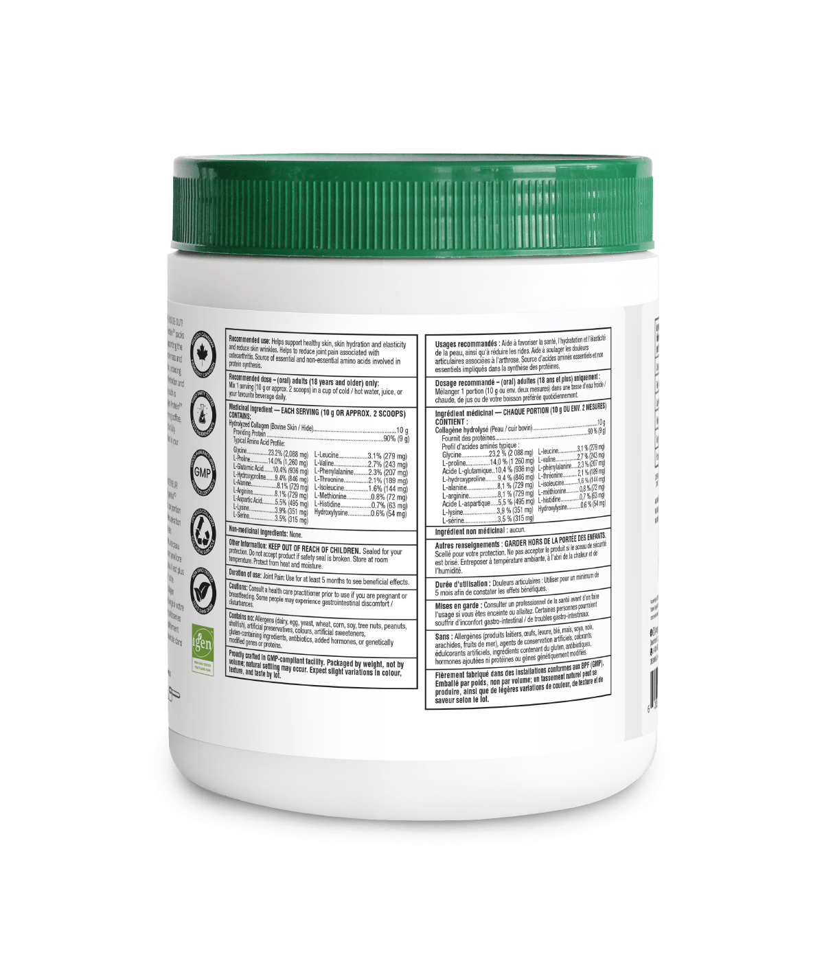 Enhanced Collagen Protein Original - 500 g - Organika Health Products