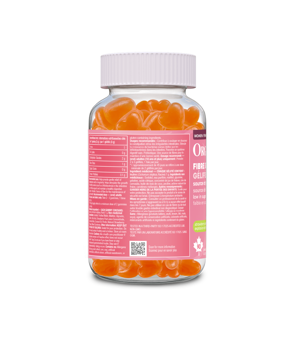 Fibre Gummies - Strawberry Splash - Organika Health Products