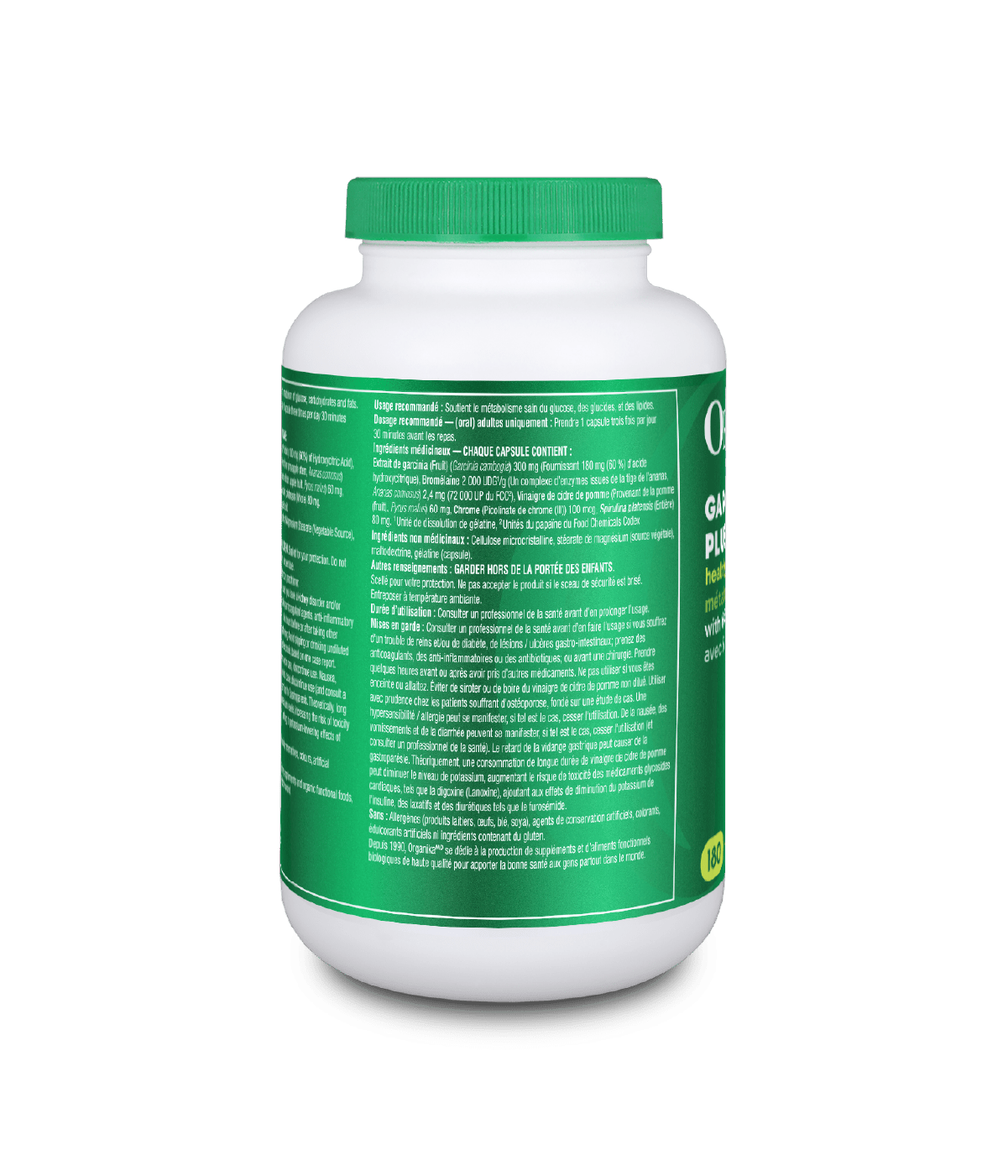 Garcinia Plus - 180 Caps - Organika Health Products