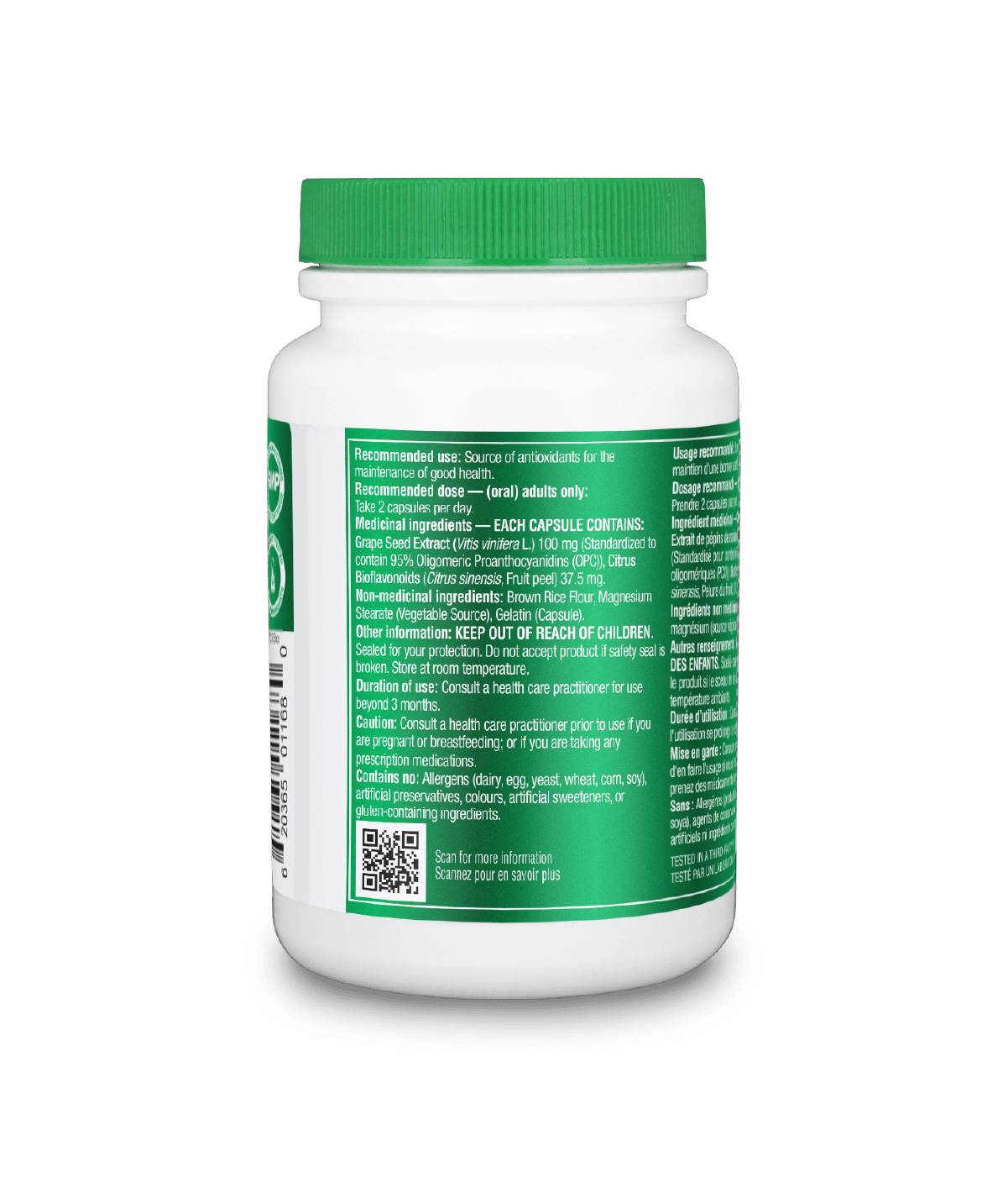 Grape Seed Extract - 120 capsules - Organika Health Products