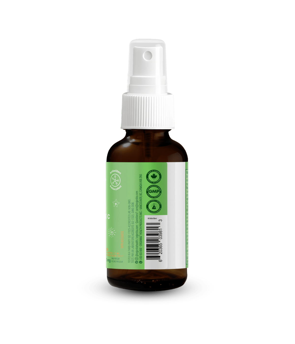 Kids Zinc Spray with Vitamin C - Orange Tangerine - Organika Health Products