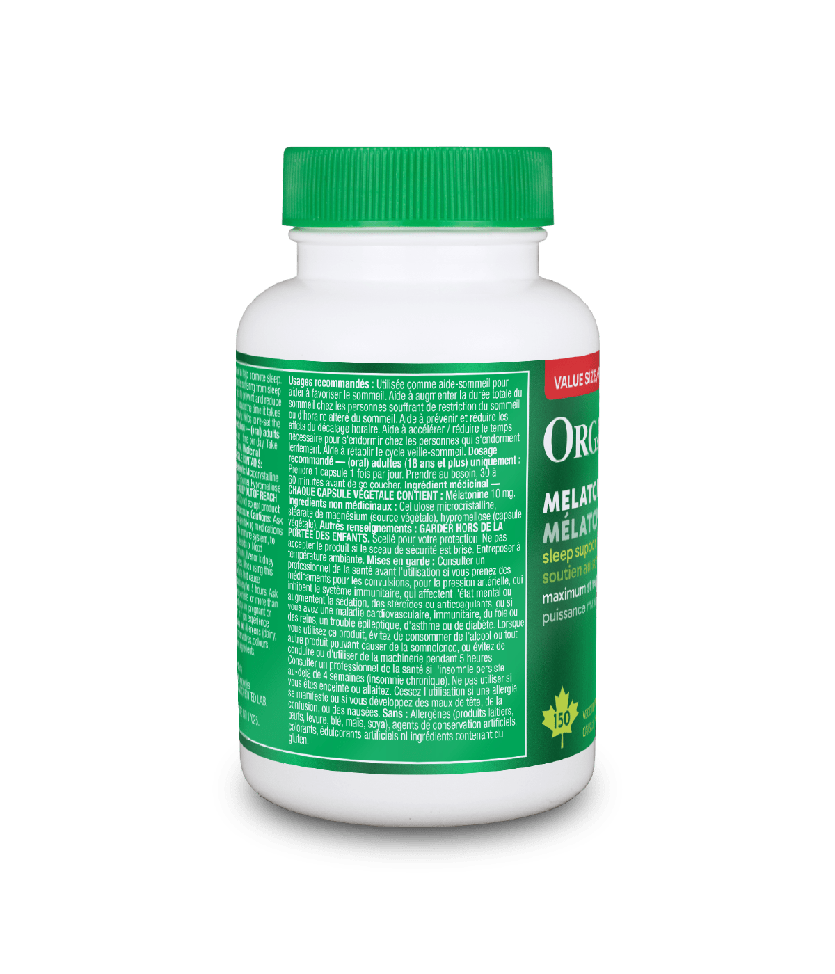 Melatonin - 150 Vcaps - Organika Health Products