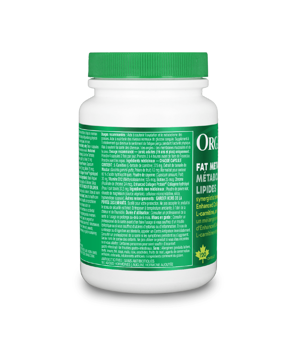 Metaboost Fat Metabolizing Complex Capsules - 120 capsules - Organika Health Products