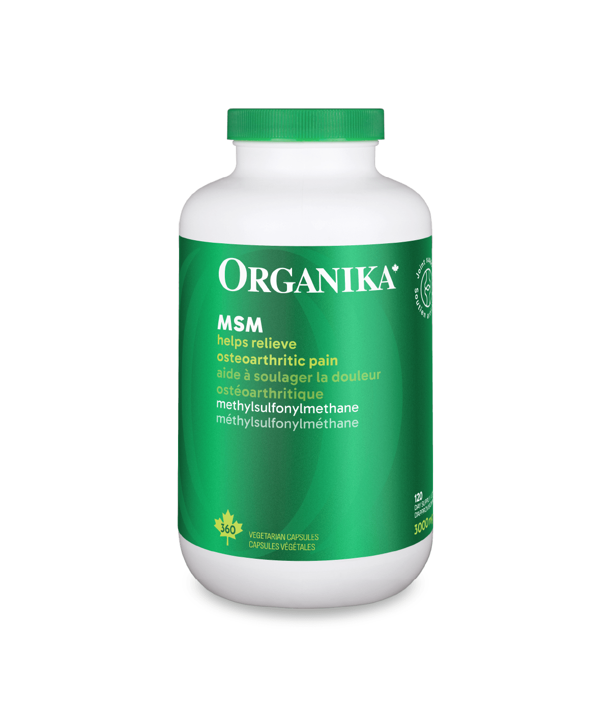MSM (Methylsulfonylmethane) - 360 Vcaps - Organika Health Products