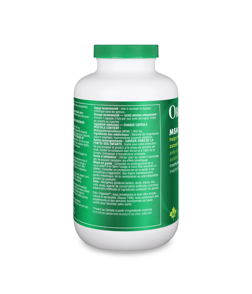 MSM (Methylsulfonylmethane) - 360 Vcaps - Organika Health Products