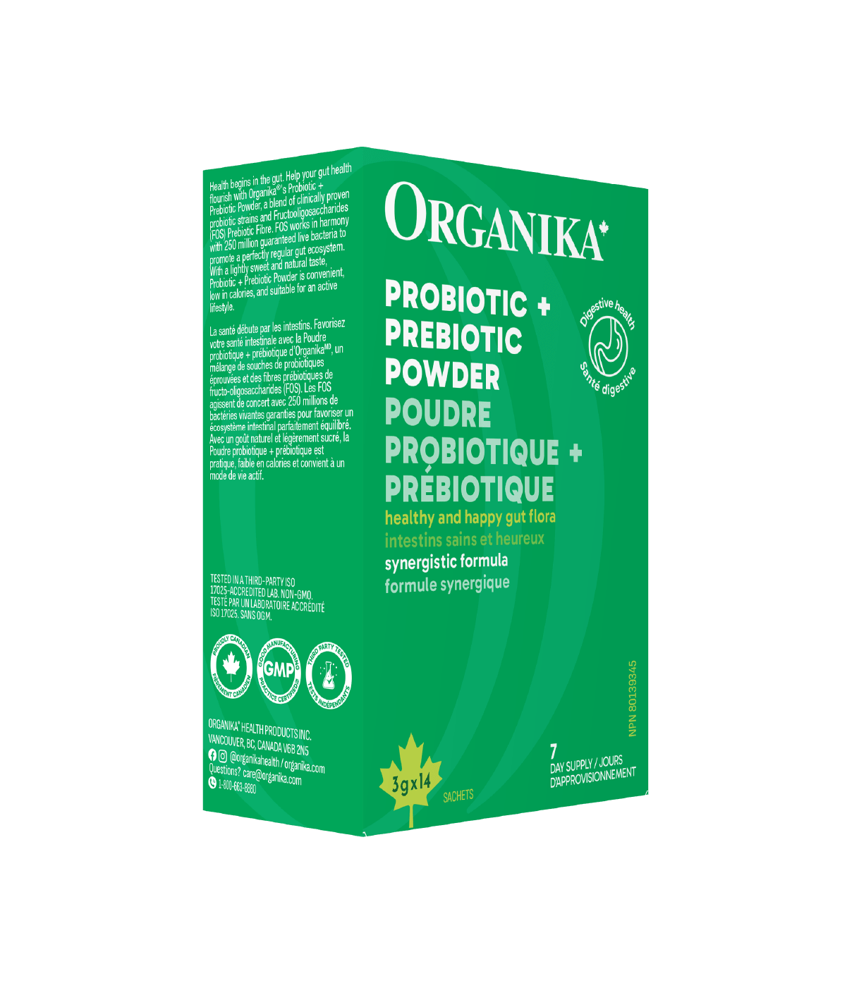 Probiotic + Prebiotic Powder - 3 g x 14 sachets - Organika Health Products