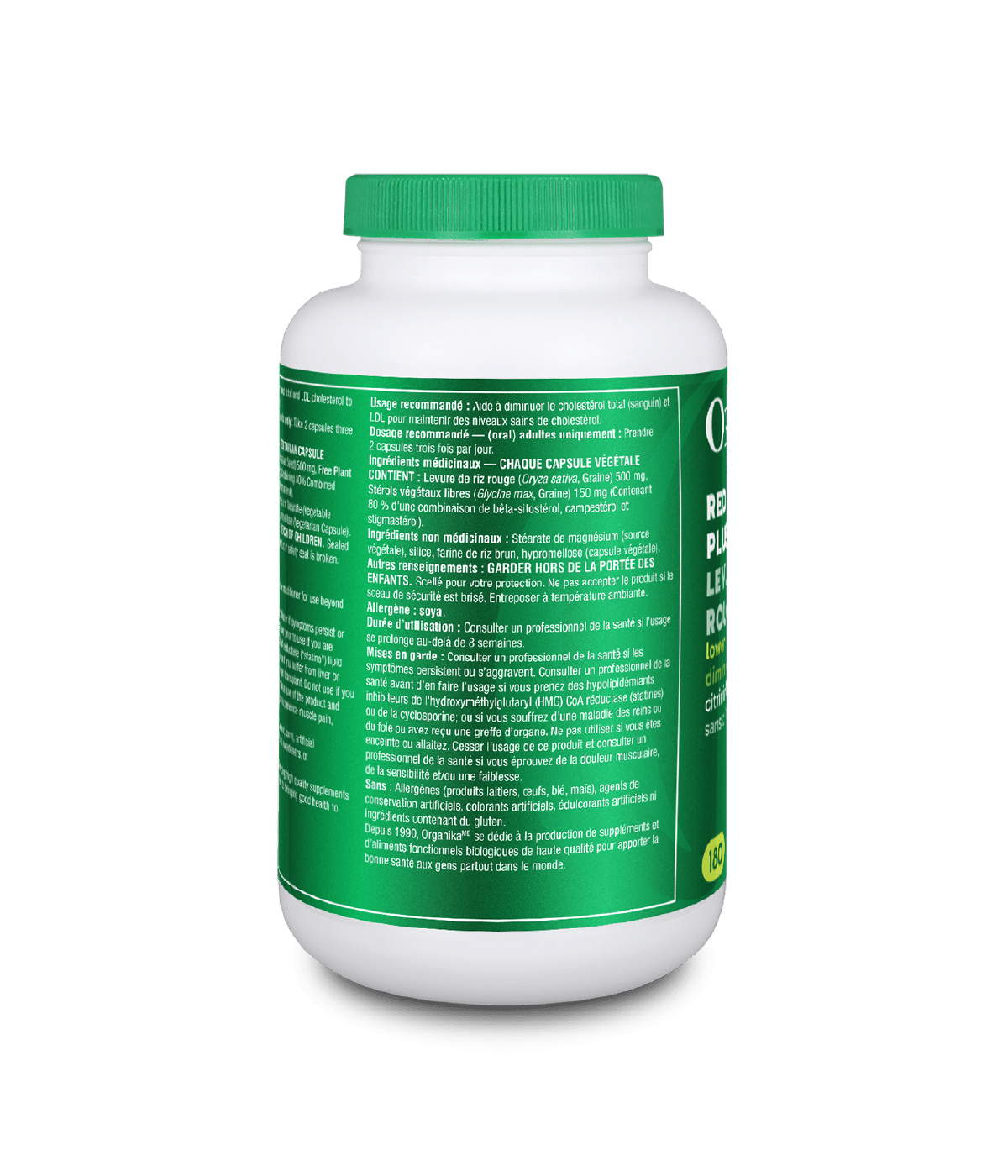 Red Yeast Rice Plus - 180 Caps - Organika Health Products