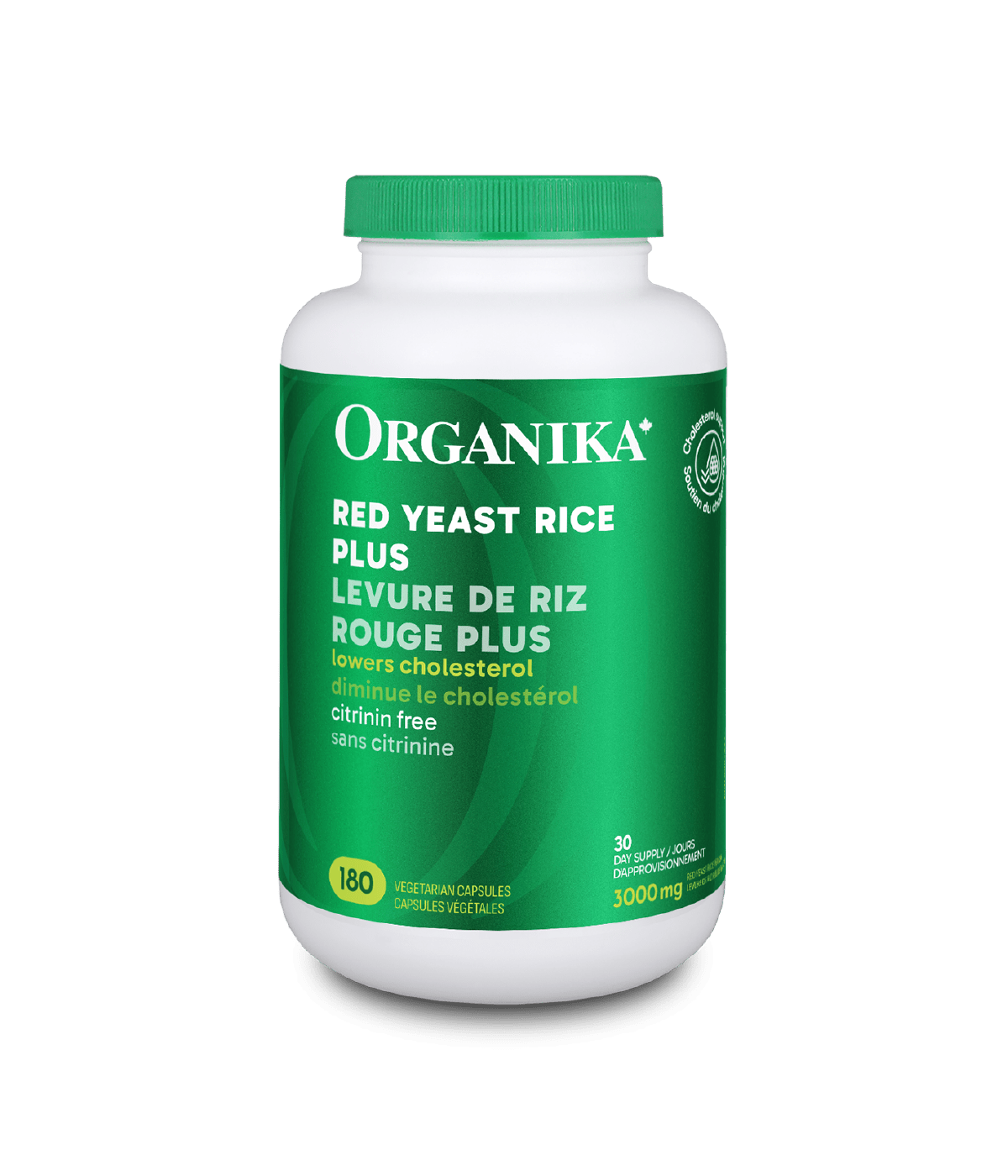 Red Yeast Rice Plus - 180 Caps - Organika Health Products