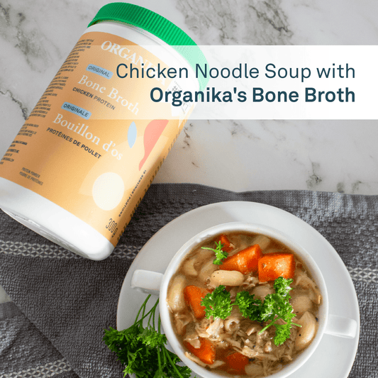 Chicken Noodle Soup with Organika Chicken Bone Broth - Organika Health Products