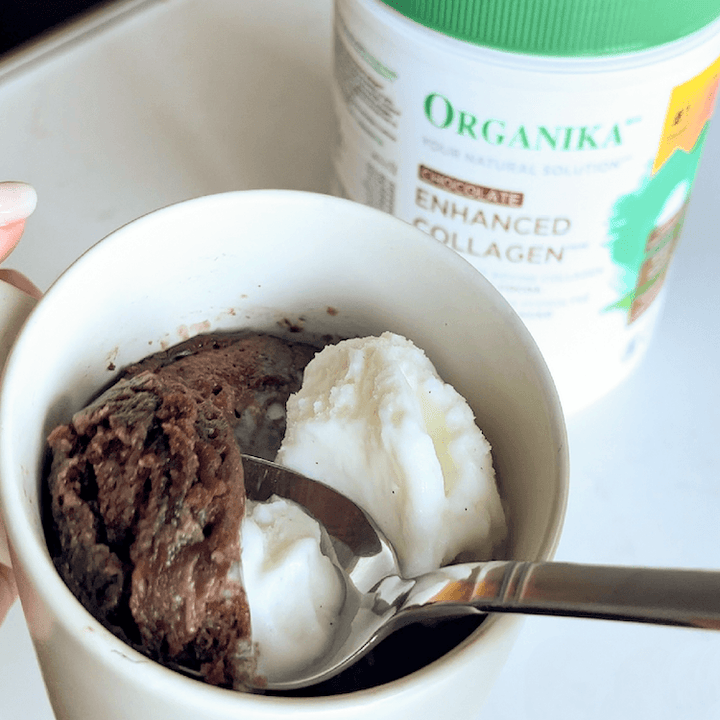Chocolate Peanut Butter Collagen Mug Cake - Organika Health Products