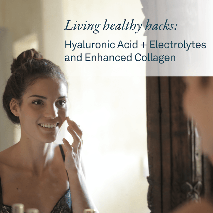 Living healthy hacks: Hyaluronic Acid + Electrolytes and Enhanced Collagen - Organika Health Products