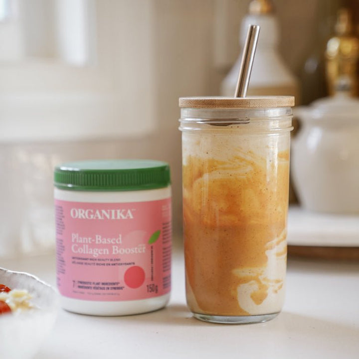 Peanut Butter Banana Smoothie with Plant Based Collagen Booster - Organika Health Products