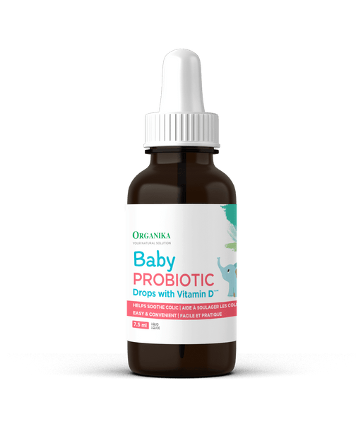 Baby Probiotic Drops with Vitamin D - 7.5 ml - Organika Health Products