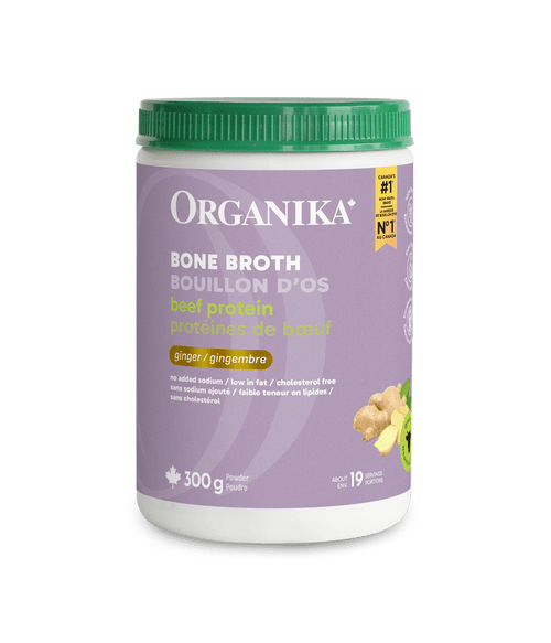 Beef Bone Broth Protein Powder - Ginger - Organika Health Products