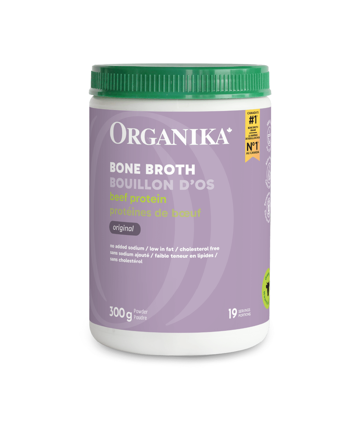 Beef Bone Broth Protein Powder - Original - Organika Health Products
