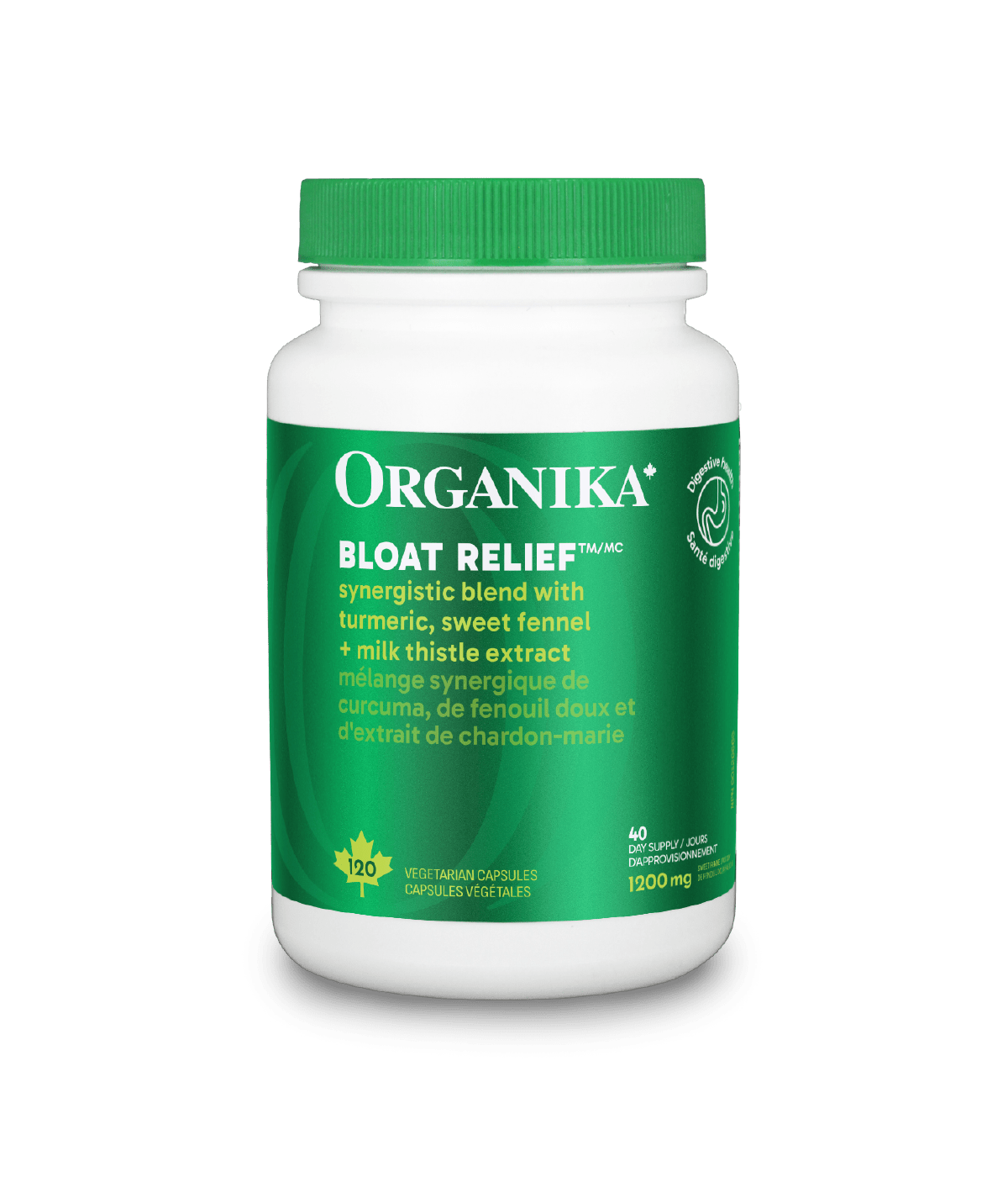 Bloat Relief - 120 Vcaps - Organika Health Products
