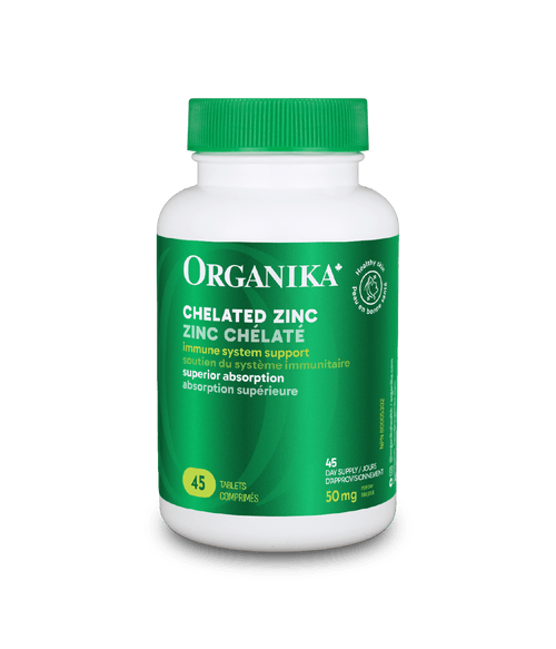 Chelated Zinc - 45 tablets - Organika Health Products