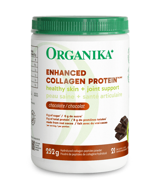 Chocolate Enhanced Collagen - 252 g - Organika Health Products