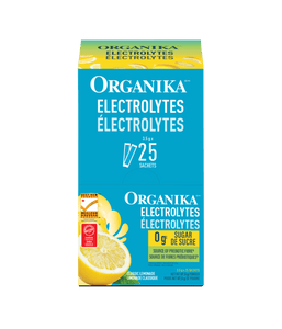 Electrolytes Sachets - Classic Lemonade - Box (25 Sachets) - Organika Health Products