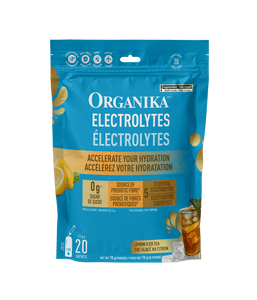 Electrolytes Sachets - Lemon Iced Tea - 20 Pack - Organika Health Products